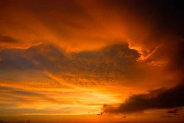 Naplemente Narancsszínű Felhők Észak Portugália — Stock Fotó