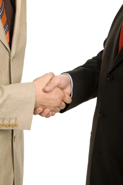 Business Men Hand Shake White Background — Stock Photo, Image