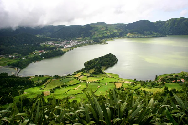Siete Lago Ciudad Azores Isla Miguel — Foto de Stock
