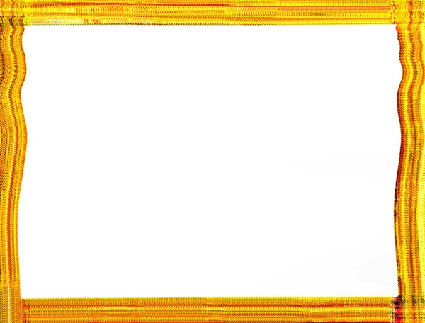 Dekorativer Rahmen Etwas Orangefarbene Textur Über Weißem Papier — Stockfoto