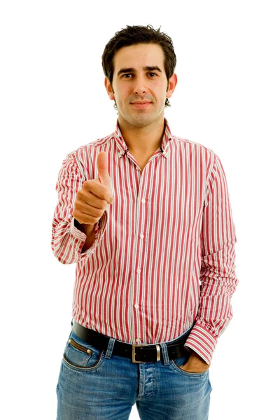 Young Casual Man Portrait White Background — Stock Photo, Image