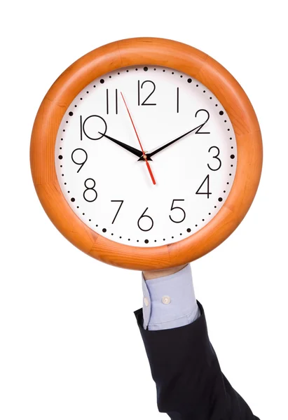 Man Clock Isolated White Background — Stock Photo, Image