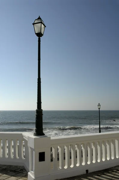 stock image street lamps at the coast in portugal