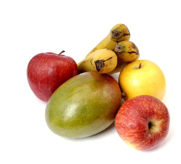 Set Van Verschillende Vruchten Geïsoleerd Wit — Stockfoto