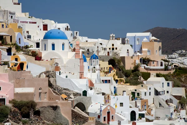Weergave Van Oia Het Griekse Eiland Santorini Rechtenvrije Stockfoto's