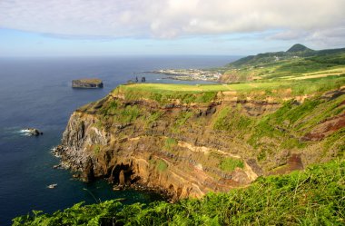 Azores kıyı cliff sao miguel Island