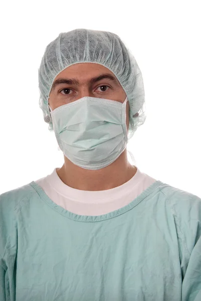 Junge Männliche Krankenschwester Isoliert Auf Weißem Hintergrund — Stockfoto