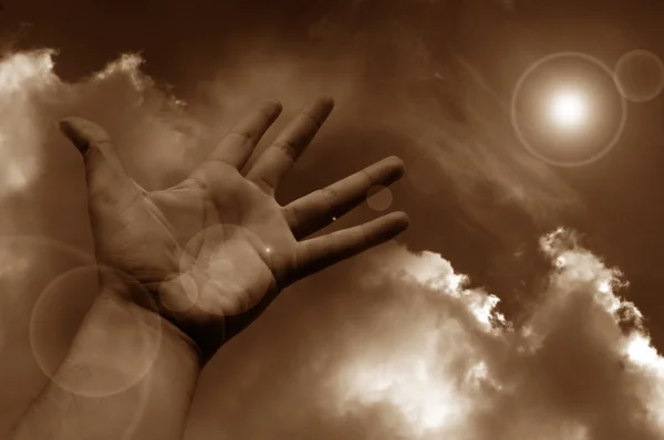 Hand Clouds — Stock Photo, Image