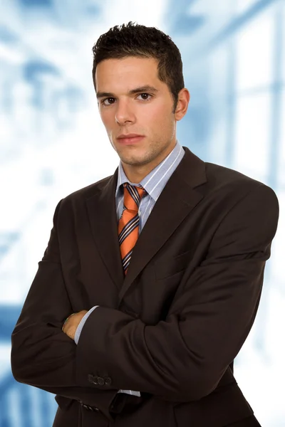 Young Mad Business Man Close Portrait — Stock Photo, Image