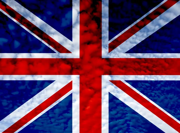 Birleşik Krallık Bayrağı Ilüstrasyonu Bilgisayar Üretimi — Stok fotoğraf