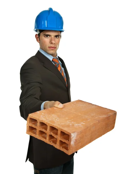 Homem de tijolo — Fotografia de Stock