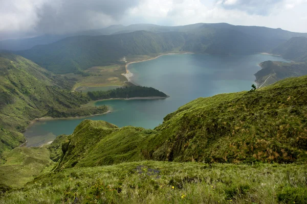 Огненное Озеро Азорском Острове Сан Мигель — стоковое фото