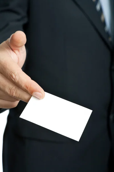 Hand Business Man Offering Business Card — Stock Photo, Image