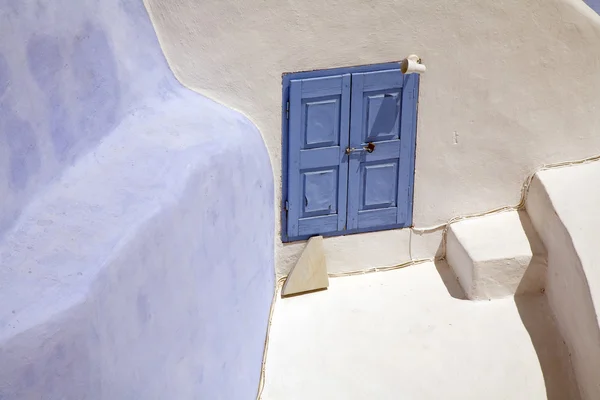 Entrada Tradicional Casa Griega Isla Santorini —  Fotos de Stock