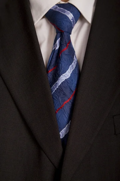 Detalle Hombre Negocios Traje Con Corbata Colores — Foto de Stock
