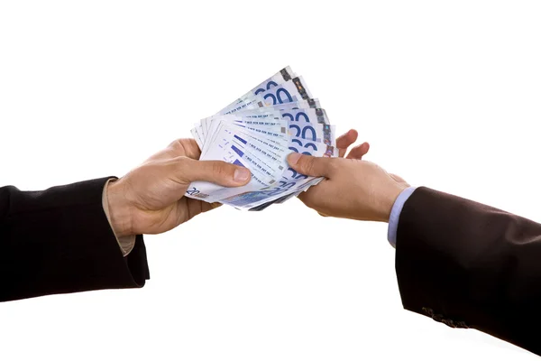 Person Handing Money Another Person Detail — Stock Photo, Image
