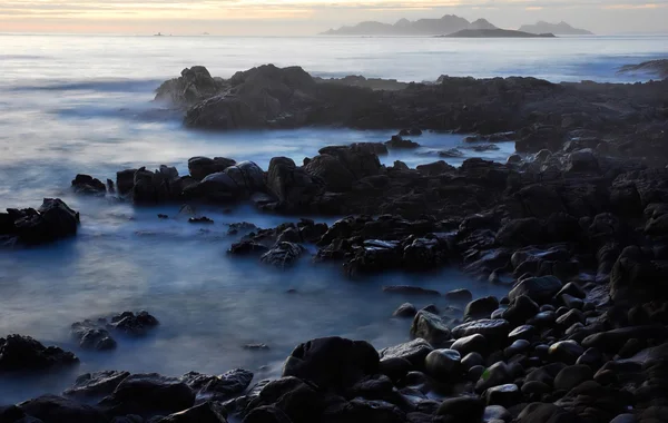 Strand Morgengrauen Süden Portugals — Stockfoto
