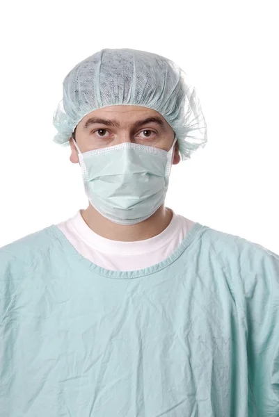 Junge Männliche Krankenschwester Isoliert Auf Weißem Hintergrund — Stockfoto