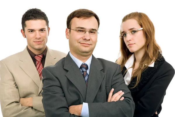 若いビジネス チームは 白い背景で隔離 — ストック写真
