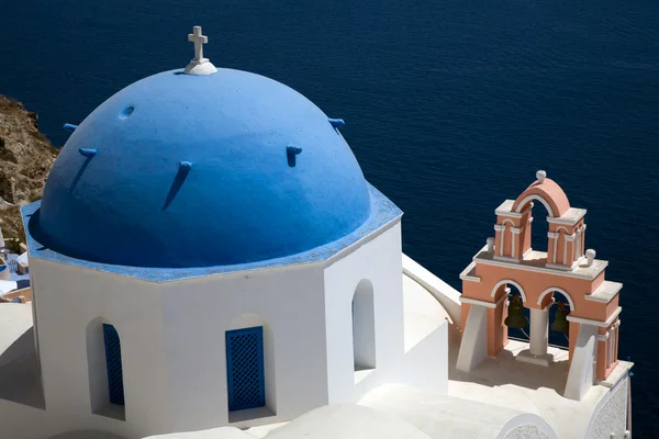 Pequeña Iglesia Isla Griega Santorini —  Fotos de Stock