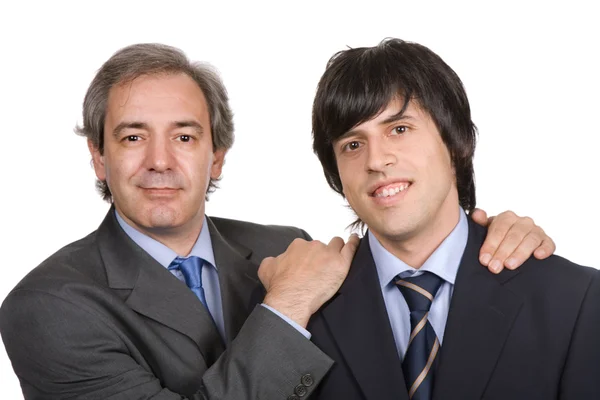 Két Fiatal Üzleti Férfi Portré Összpontosítva Megfelelő Ember — Stock Fotó