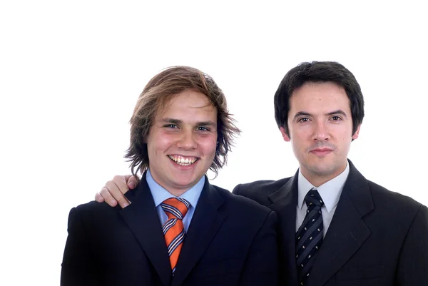 白色的两个年轻商务男子肖像 侧重于对人 — 图库照片