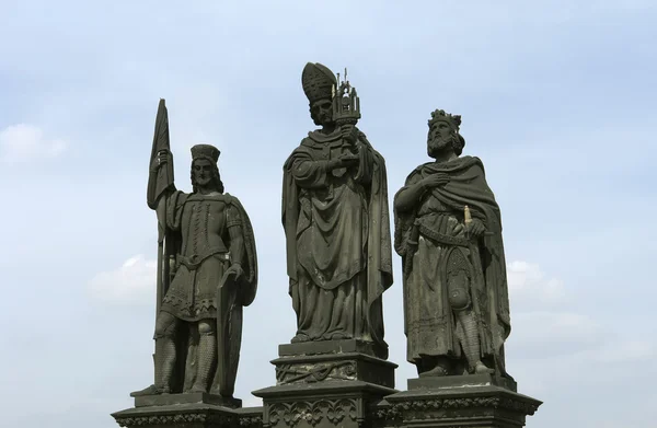 Saint Posągi Szczegółów Moście Sharles — Zdjęcie stockowe