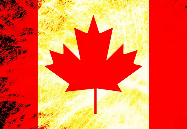 Kanada Červená Bílá Vlajka Ilustraci Computeru — Stock fotografie