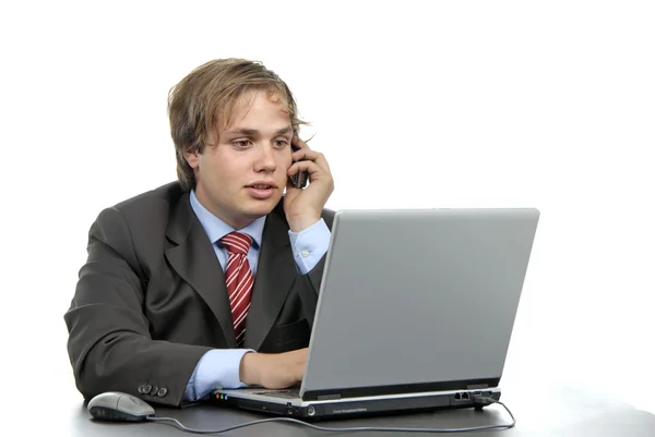 Young Man Working His Personal Computer — Stock Photo, Image