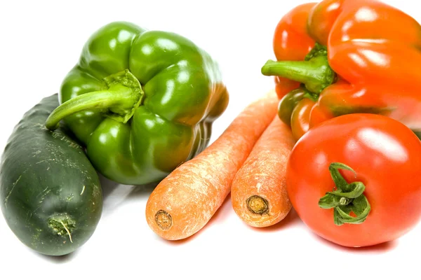 Sada Různých Zeleniny Izolovaných Bílém — Stock fotografie