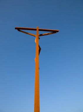 the new cross of Fatima, Portuguese famous place of worship clipart