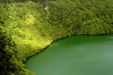 azores lake of sao goncalo in sao miguel island clipart