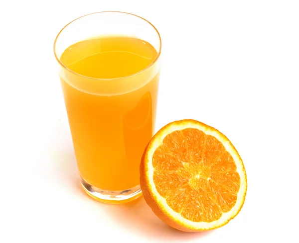 白を基調としたオレンジジュースグラス — ストック写真