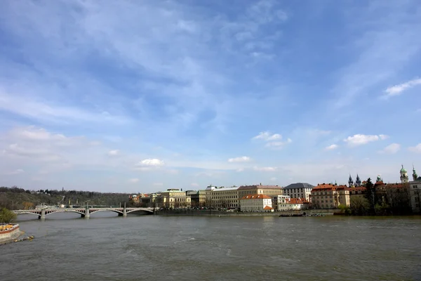 Oude Stad Van Praag Uitzicht Rivier Vltava — Stockfoto