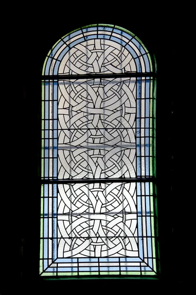 プラハの教会から古いガラス — ストック写真