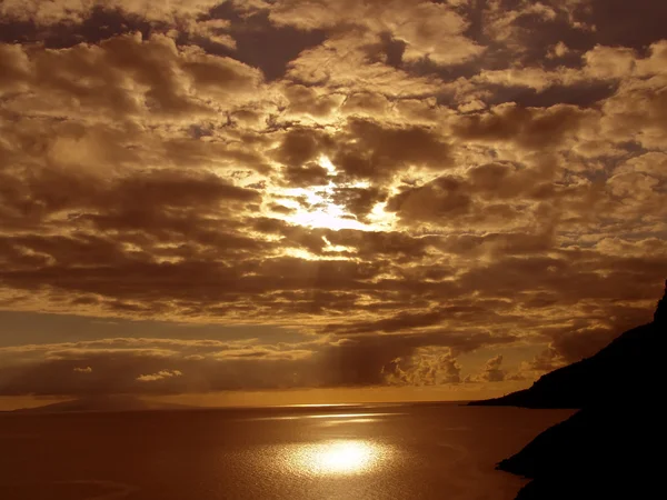 Puesta Sol Mar Las Azores Miguel Isla —  Fotos de Stock