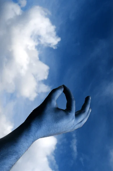Hand Und Himmel — Stockfoto