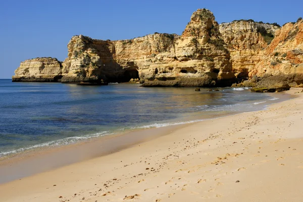 Küçük Kumsalda Algarve Portekiz Güney — Stok fotoğraf