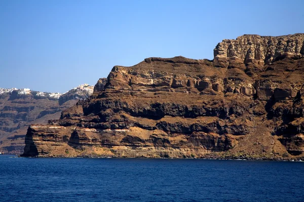 Vista Desde Mar Isla Santorini Grecia — Foto de Stock