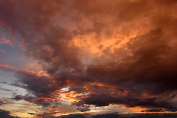 Zonsondergang Oranje Wolken Het Noorden Van Portugal — Stockfoto