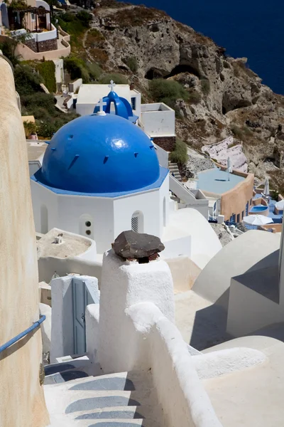 Άποψη Της Θήρας Στο Ελληνικό Νησί Της Σαντορίνης — Φωτογραφία Αρχείου