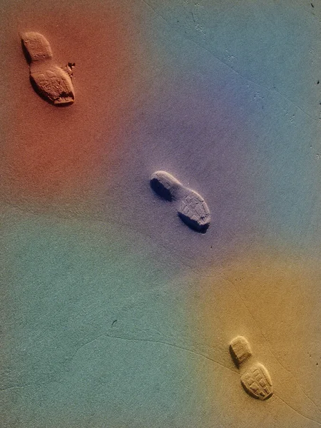 Kumda Ayak Izleri — Stok fotoğraf