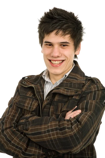 Studio Picture Happy Young Man — Stock Photo, Image