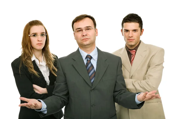 若いビジネス チームは 白い背景で隔離 — ストック写真