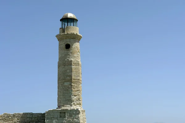 Ancient Lighthouse Rethymnon Port Island Crete Greece — Stock Photo, Image