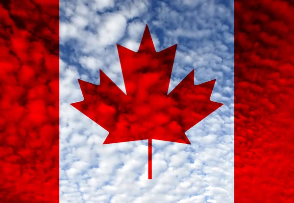 Kanada Rot Weiße Flagge Illustration Computer Generiert — Stockfoto