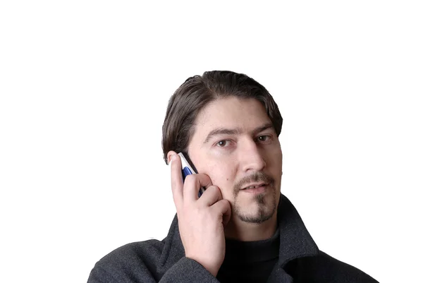 Jovem Homem Casual Telefone Celular — Fotografia de Stock