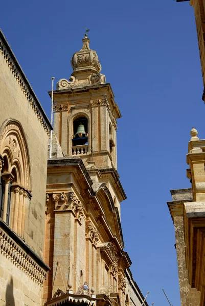Oude Kerk Toren Van Malta Kathedraal Detail — Stockfoto
