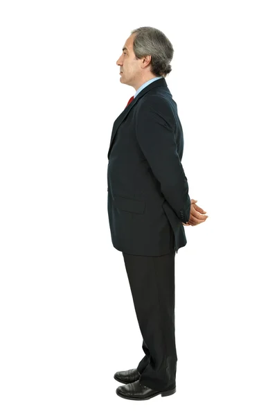 Mature Business Man Isolated White Background — Stock Photo, Image
