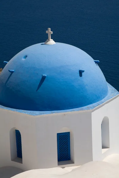 Petite Église Dans Île Grecque Santorin — Photo